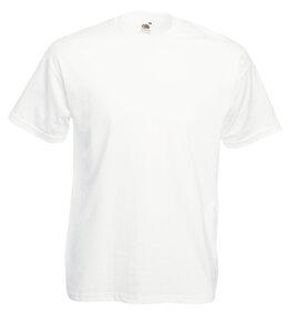 Fruit of the Loom SC221 - T-Shirt Homme Manches Courtes 100% Coton Blanc