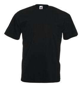 Fruit of the Loom SC221 - T-Shirt Homme Manches Courtes 100% Coton Noir