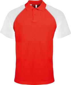 Kariban K226 - POLO BASE BALL MANCHES COURTES Red/White