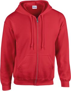 Gildan GI18600 - Sweat-Shirt Homme Zippé avec Capuche Rouge