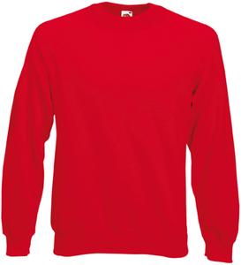 Fruit of the Loom SC4 - Sweat Homme Manches Longues Coton Rouge
