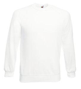 Fruit of the Loom SC4 - Sweat Homme Manches Longues Coton Blanc