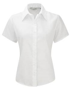 Russell Collection RU957F - Chemise Manches Courtes Sans Repassage Pour Femme Blanc