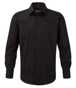 Russell Collection RU946M - Fitted Shirt - Chemise Ajustée Manches Longues Noir
