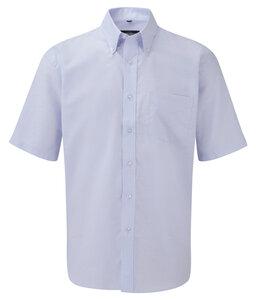 Russell Collection RU933M - Chemise Oxford Homme Manches Courtes Oxford Blue