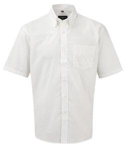 Russell Collection RU933M - Chemise Oxford Homme Manches Courtes Blanc