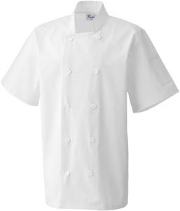 Premier PR656 - Veste de cuisinier à manches courtes Blanc