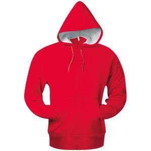 Kariban KB444 - Sweat-shirt à capuche contrasté épais zippé Rouge