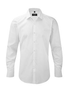 Russell Europe R-960M-0 - Men`s LS Ultimate Stretch Shirt Blanc