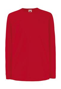 Fruit of the Loom 61-007-0 - Kids LS Value Weight T Rouge
