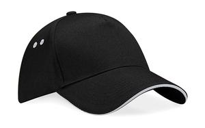 Beechfield B15C - Casquette Panneaux 100% Coton Black/Light Grey