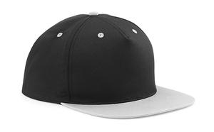 Beechfield B610c - 5 Panel Contrast Snapback Black/Grey