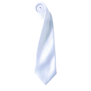 Premier PR750 - Cravate en satin "Colours" Blanc