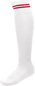 ProAct PA015 - STRIPED SPORTS SOCKS > CHAUSSETTES DE SPORT RAYÉES White / Sporty Red