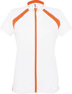 ProAct PA448 - MAILLOT CYCLISTE MANCHES COURTES FEMME White / Orange