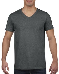 Gildan GI64V00 - T-Shirt Homme Col V 100% Coton Dark Heather