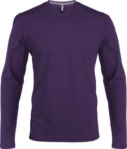 Kariban K358 - T-SHIRT COL V MANCHES LONGUES Purple