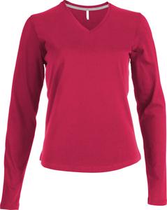 Kariban K382 - T-SHIRT COL V MANCHES LONGUES FEMME