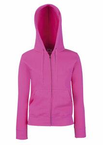 Fruit of the Loom SC62118 - Sweat-Shirt Femme Capuche Zippé Fuchsia