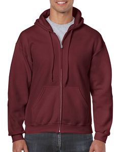 Gildan GI18600 - Sweat-Shirt Homme Zippé avec Capuche Maroon