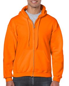 Gildan GI18600 - Sweat-Shirt Homme Zippé avec Capuche Safety Orange