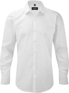 Russell Collection RU960M -  CHEMISE HOMME MANCHES LONGUES Blanc