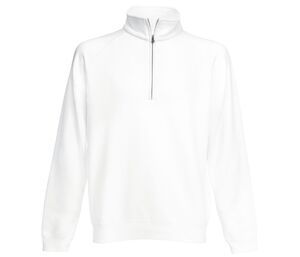 Fruit of the Loom SC276 - Sweatshirt Col Zippé Homme Premium Blanc