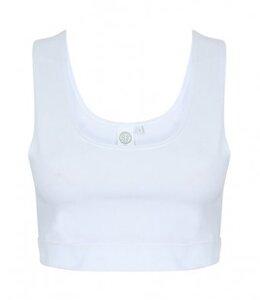 Skinnifit SK236 - SF Ladies Fashion Crop Top White/White