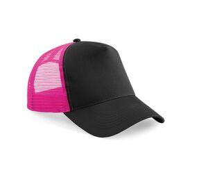 Beechfield BF640 - Casquette Trucker Américaine Black / Fuchsia