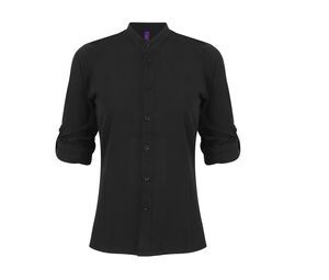 HENBURY HY593 - Chemise femme col mao Black