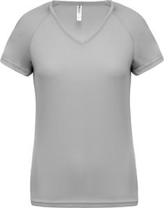 Proact PA477 - T-shirt de sport manches courtes col v femme Fine Grey