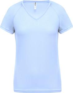Proact PA477 - T-shirt de sport manches courtes col v femme Sky Blue