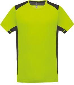 Proact PA478 - T-shirt sport bicolore Lime / Dark Grey
