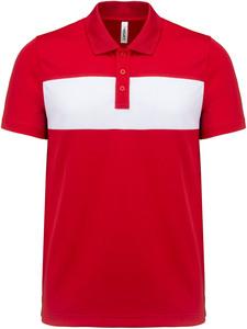 Proact PA493 - Polo manches courtes adulte Sporty Red / White
