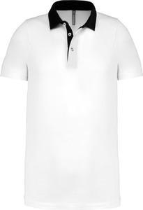 Kariban K260 - Polo jersey bicolore homme Blanc / Bleu marine