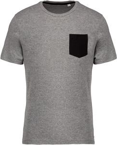 Kariban K375 - T-shirt coton bio avec poche Grey Heather/ Black