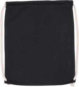 Kimood KI0139 - Sac à dos en coton bio avec cordelettes Black