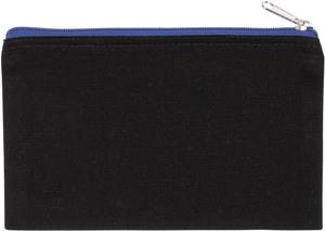 Kimood KI0720 - Pochette en coton canvas - petit modèle Black / Royal Blue