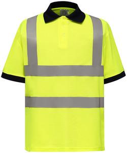 Yoko YHVJ210 - POLO MANCHES COURTES HAUTE VISIBILITÉ Hi Vis Yellow