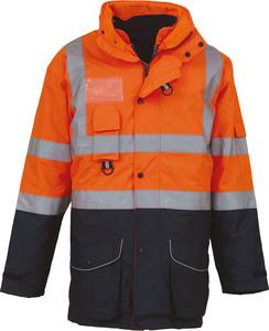 Yoko YHVP711 - Parka de sécurité haute visibilité 7 en 1 Hi Vis Orange/Navy