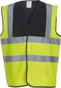 Yoko YHVW100 - Gilet haute visibilité Black / Hi Vis Yellow