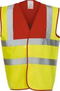 Yoko YHVW100 - Gilet haute visibilité Red / Hi Vis Yellow