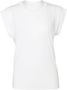 Bella+Canvas BE8804 - T-shirt Flowy à manches roulottées White