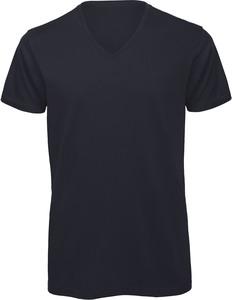 B&C CGTM044 - T-shirt BIO Inspire col V Homme Navy
