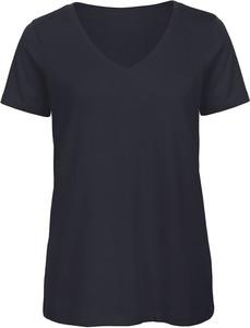 B&C CGTW045 - T-shirt Organic Inspire col V Femme Navy