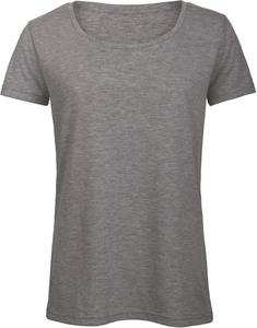 B&C CGTW056 - T-shirt Triblend col rond Femme Heather Light Grey