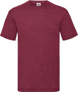 Fruit of the Loom SC221 - T-Shirt Homme Manches Courtes 100% Coton Vintage Heather Red