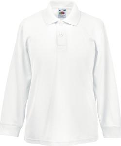 Fruit of the Loom SC63201 - Polo enfant 65/35 manches longues White