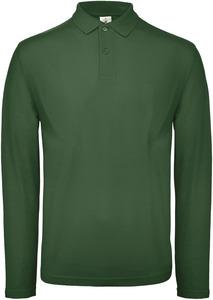 B&C CGPUI12 - Polo homme ID.001 manches longues Bottle Green