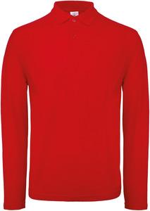 B&C CGPUI12 - Polo homme ID.001 manches longues Red